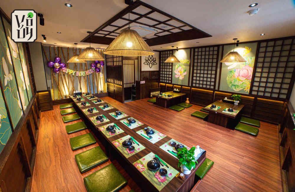 Không gian tại nhà hàng chay Vô Úy ở Gò Vấp TP.HCM