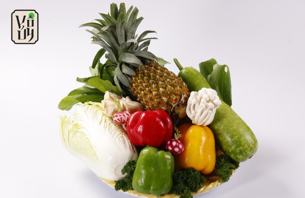 Nguyên liệu tươi sạch tại nhà hàng chay Vô Úy