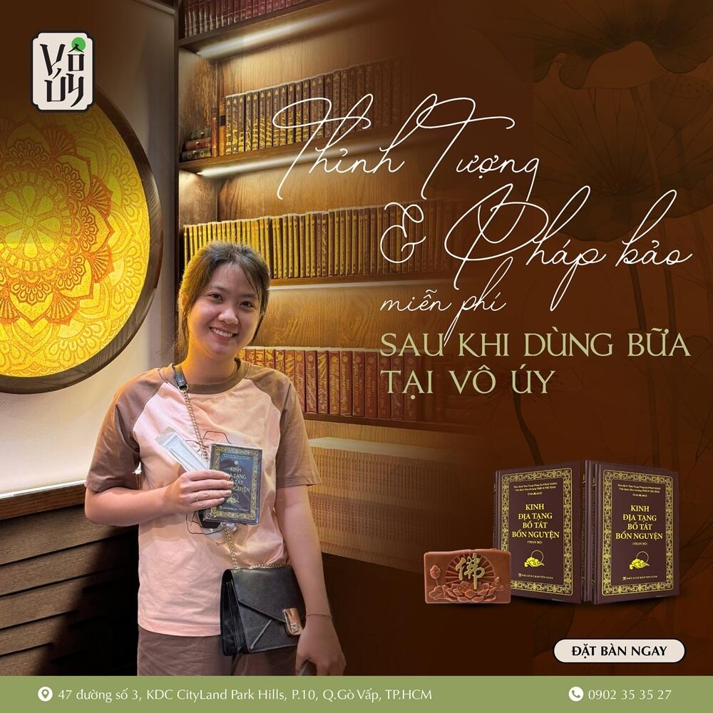 Thỉnh Tượng & Pháp Bảo Miễn Phí Sau Khi Dùng Bữa Tại Nhà Hàng Chay Vô Úy