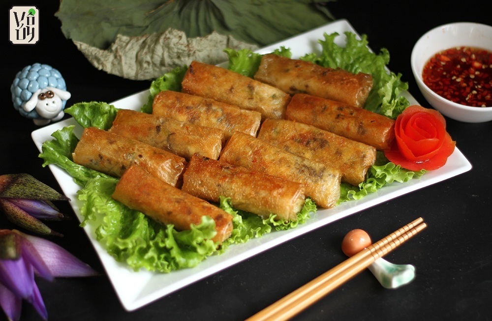 Cách làm chả giò chay khoai lang ngọt bùi