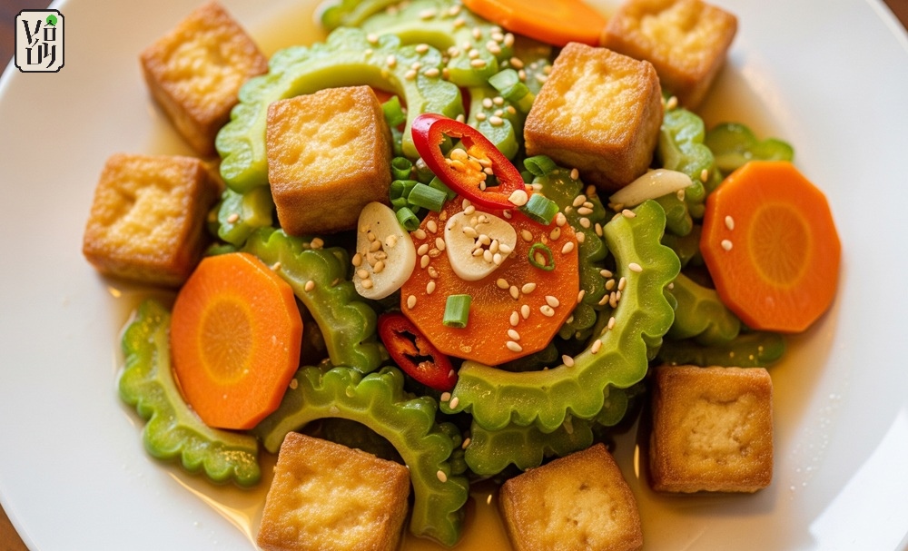 Các món ăn chay thường ngày đơn giản, dễ nấu - Khổ qua xào chay