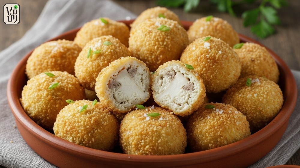 Nấm rơm chiên xù chay ăn vặt giòn rụm