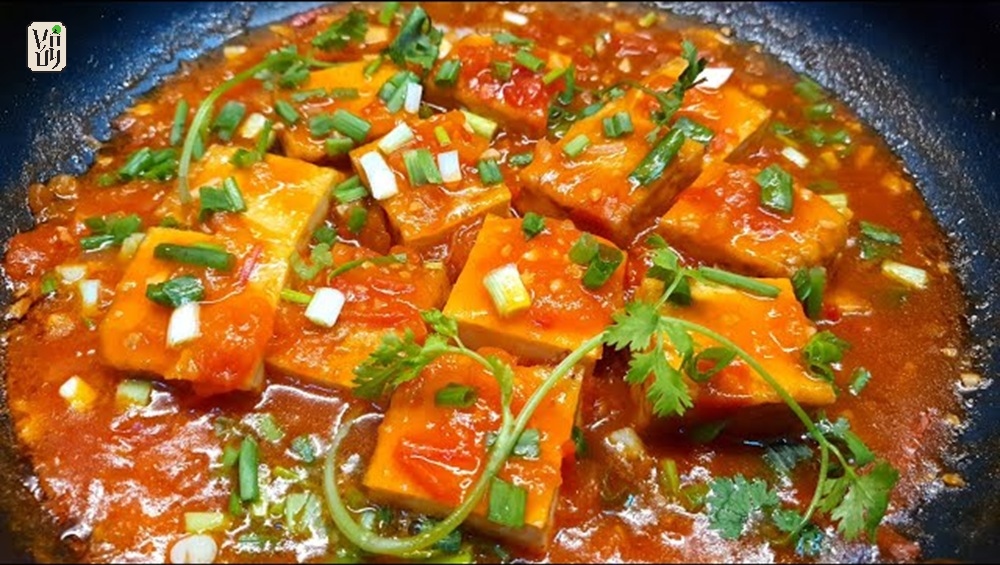 Cách làm món đậu hũ sốt cà chua đậm vị, hao cơm