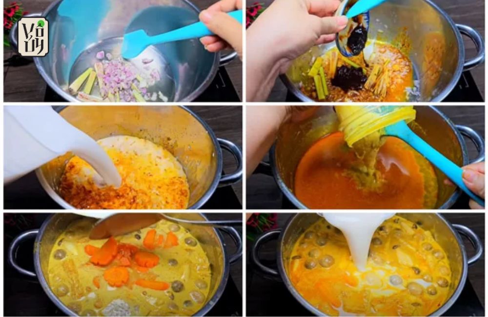 Thêm nguyên liệu và nêm gia vị