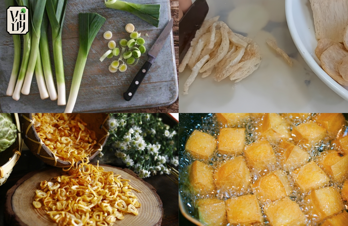 Sơ chế rau củ, đậu hũ