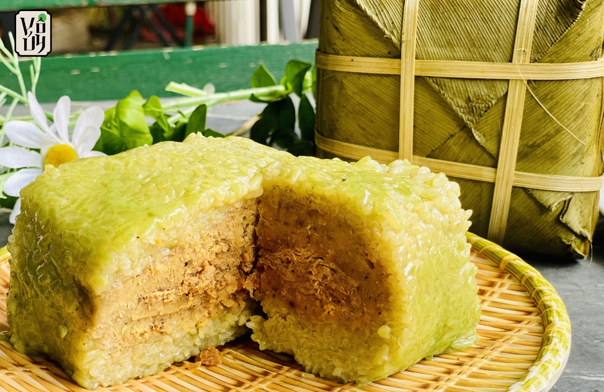 Hướng dẫn làm bánh chưng chay nhân nấm truyền thống