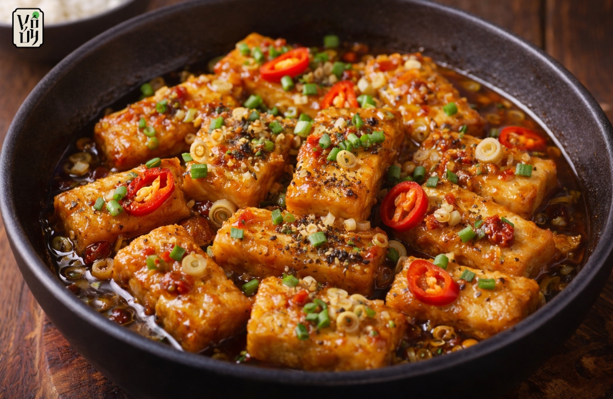 Vegetarian Fish Cake Braised with Lemongrass and Chili