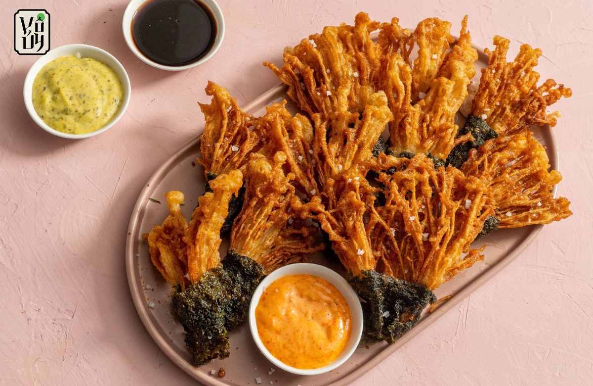 Cách làm nấm kim châm chiên giòn siêu dễ