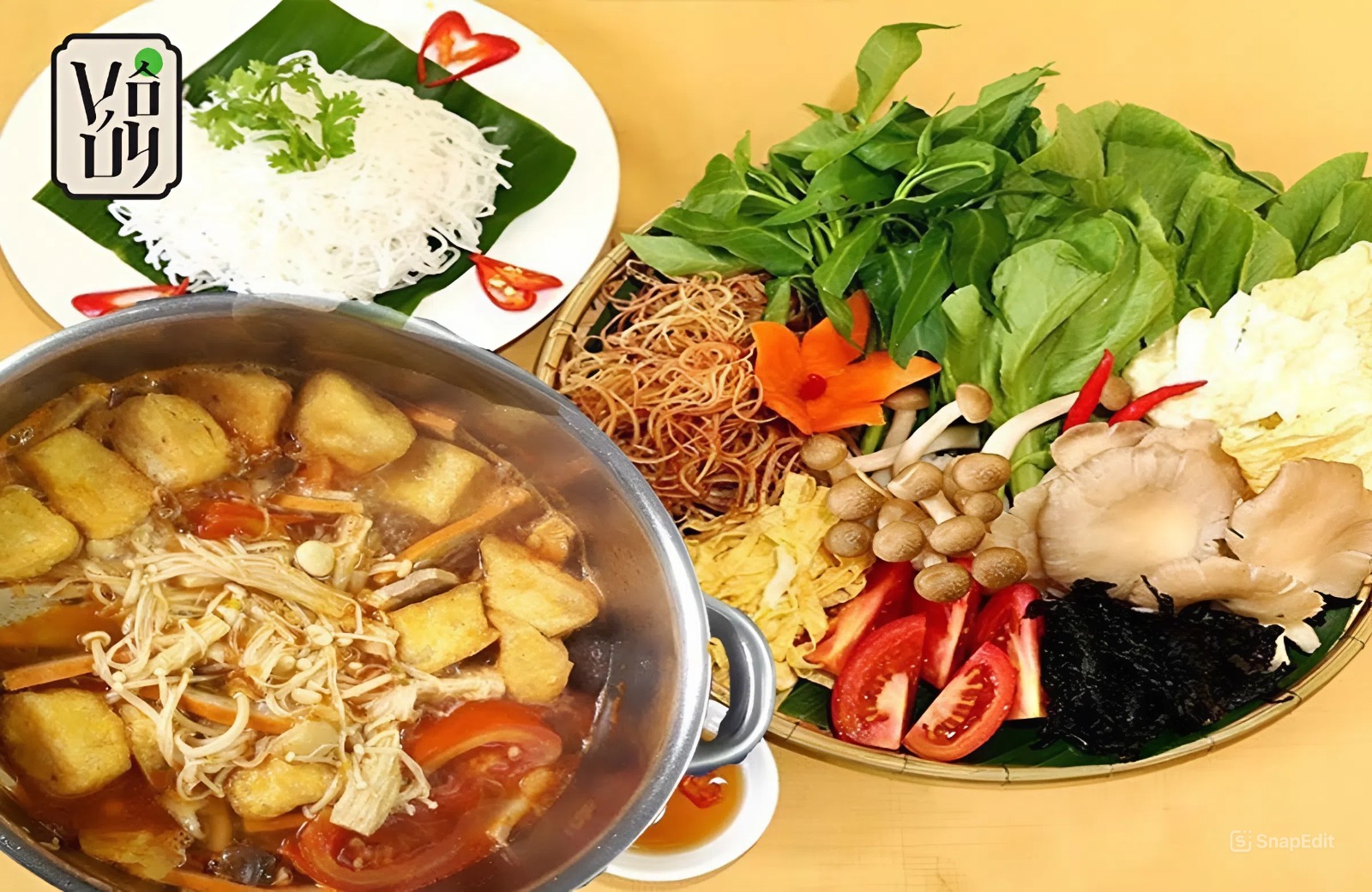Thai-Style Spicy and Sour Vegetarian Mushroom Hot Pot