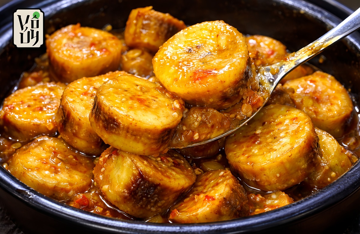 Chuối xanh kho chay - Món ăn dân dã