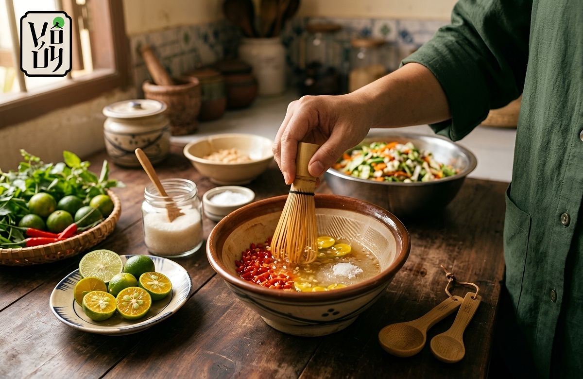 Pha nước trộn gỏi chua ngọt