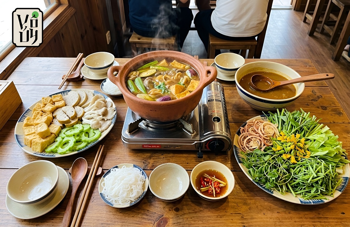 Hướng dẫn cách nấu lẩu mắm chay đậm vị Nam Bộ