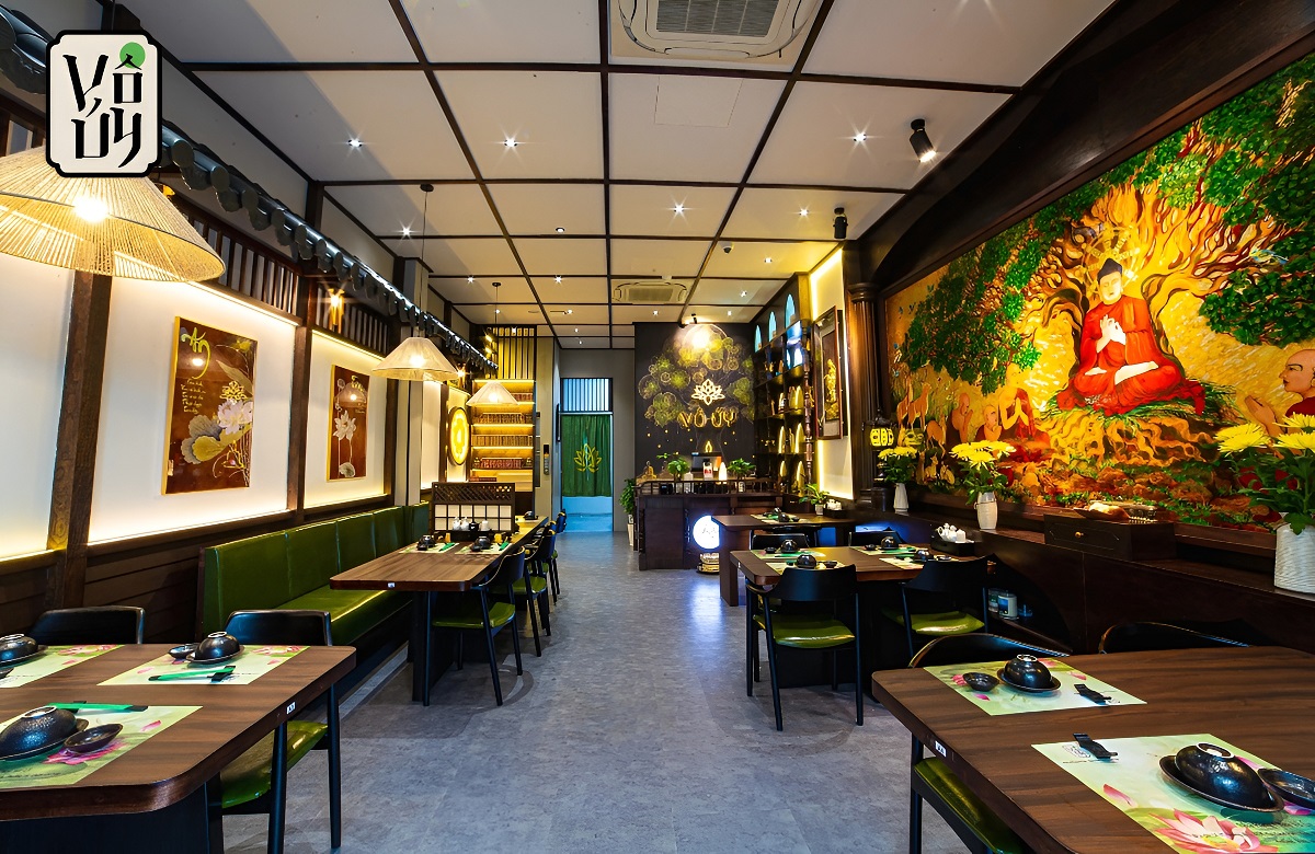 Điểm cộng về không gian của nhà hàng chay Vô Úy