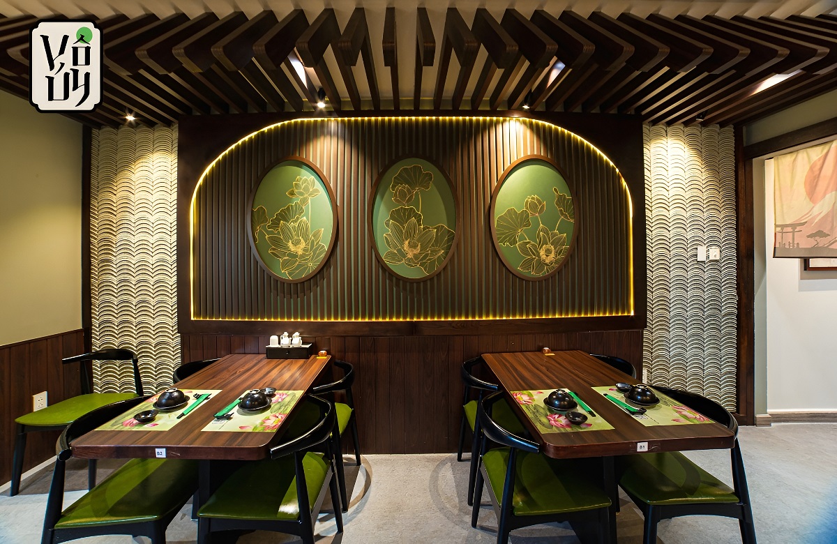 Không gian ấm cúng tại nhà hàng chay Vô Úy