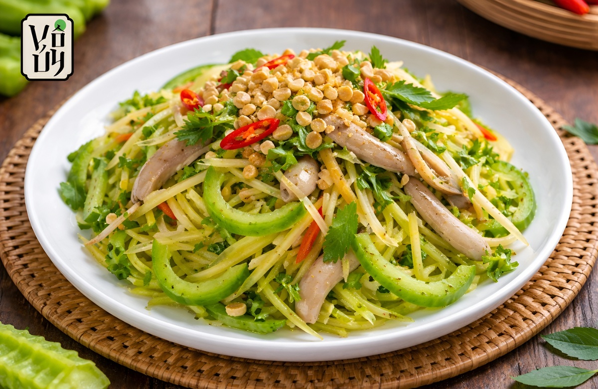 Công thức làm gỏi xoài cùng khổ qua giải nhiệt, làm mát cơ thể