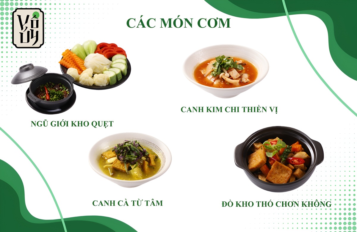 Vô Úy – Địa điểm thưởng thức cơm chay gia đình ấm cúng