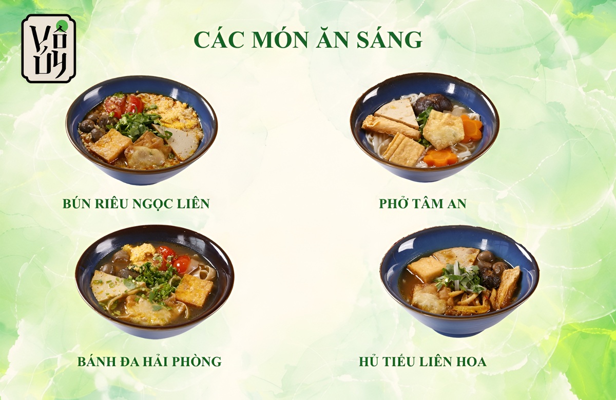 Các món ăn sáng chay đậm đà và hấp dẫn