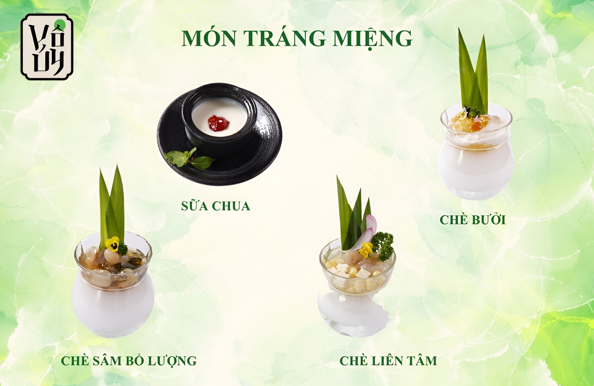 Các món tráng miệng nhẹ nhàng