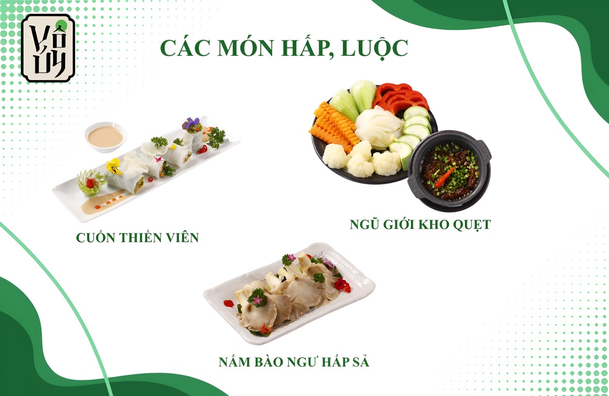 Các món hấp và luộc giữ trọn hương vị nguyên liệu