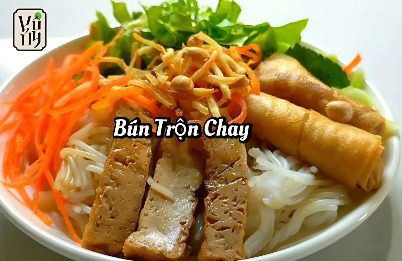 How to Make Vegetarian Mixed Rice Vermicelli with Tofu and Mushrooms
